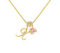 A - Z Alphabet Elegant Blue Heart Necklace with Zircons - Trendy Radar