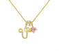 A - Z Alphabet Elegant Blue Heart Necklace with Zircons - Trendy Radar