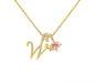 A-Z Alphabet Elegant Blue Heart Necklace with Zircons - Trendy Radar
