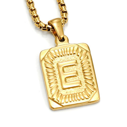 A-Z Alphabet Titanium Steel Letter Pendant Necklace - Trendy Radar