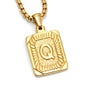 A-Z Alphabet Titanium Steel Letter Pendant Necklace - Trendy Radar