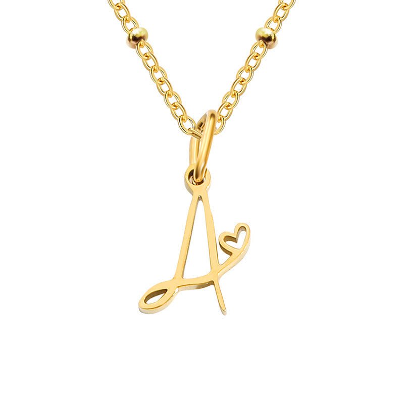 A-Z Personalized 26 Letter Pendant Necklace - Trendy Radar