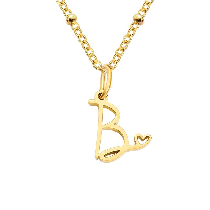 A-Z Personalized 26 Letter Pendant Necklace - Trendy Radar