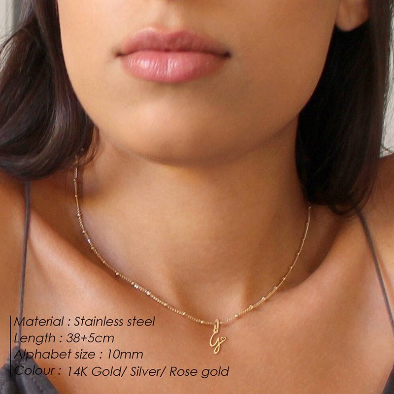 A - Z Personalized 26 Letter Pendant Necklace - Trendy Radar
