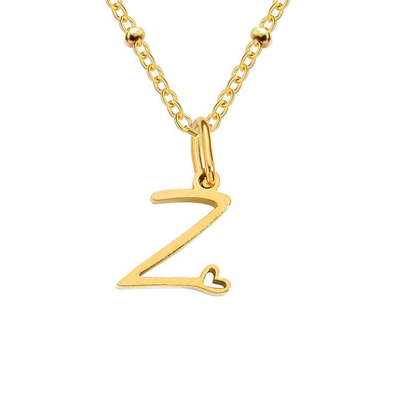 A-Z Personalized 26 Letter Pendant Necklace - Trendy Radar