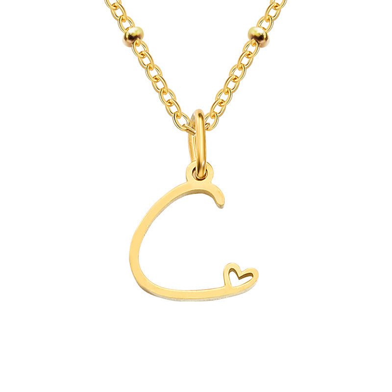 A-Z Personalized 26 Letter Pendant Necklace - Trendy Radar