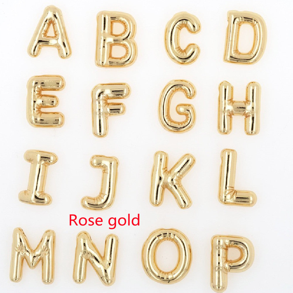 Glossy Letters Pendant Necklace