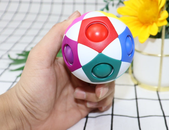 Decompression Soccer Rainbow Ball Magic Cube