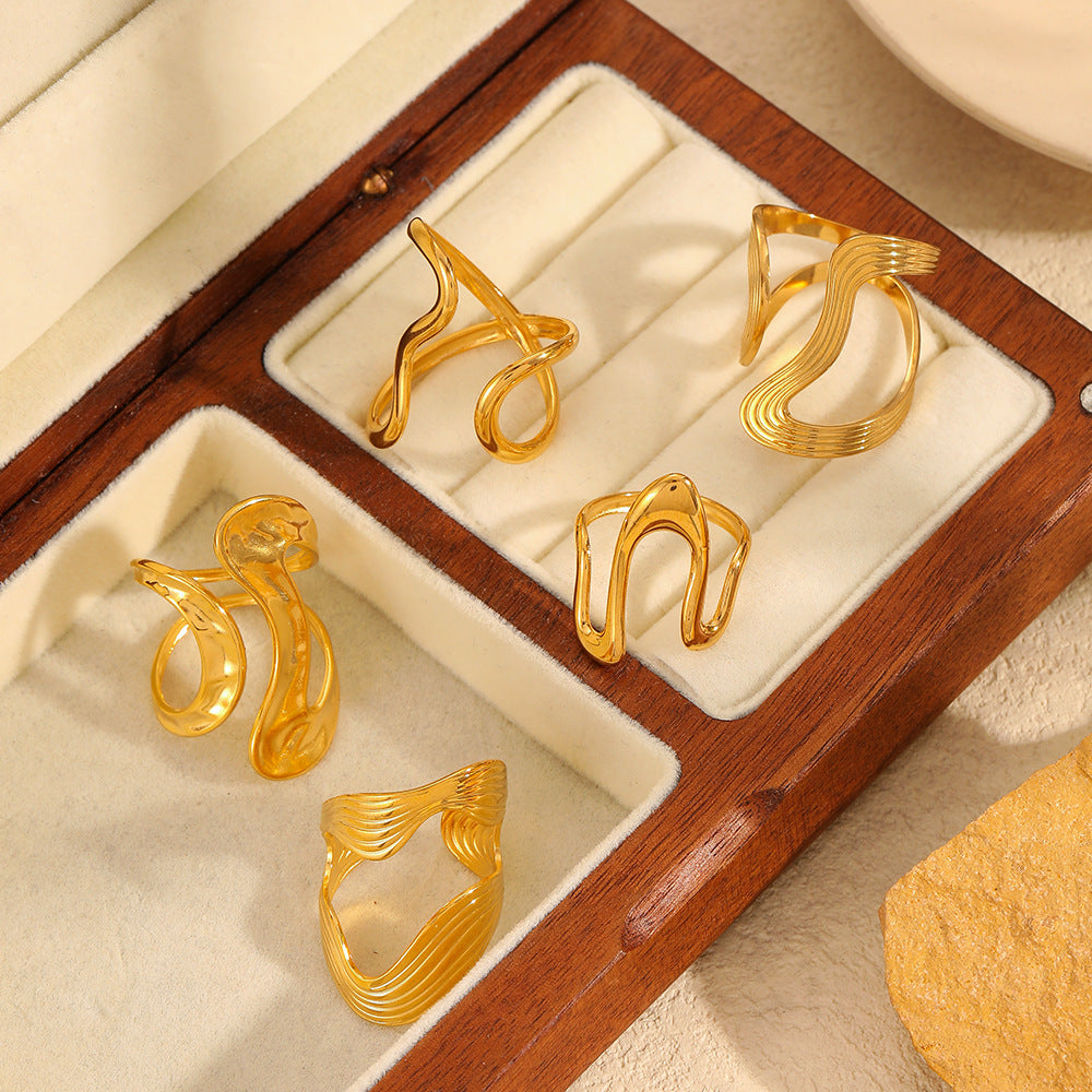 Irregular Adjustable Steel Ring