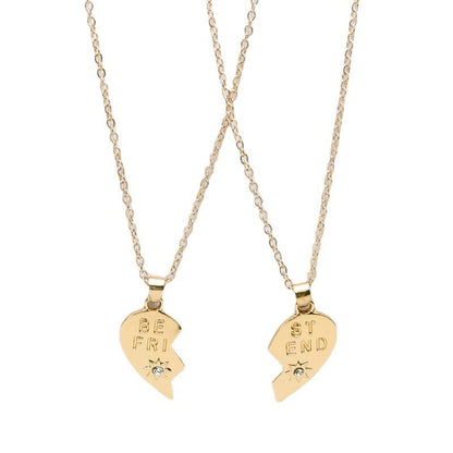 Best Friend Heart Clavicle Chain Necklace