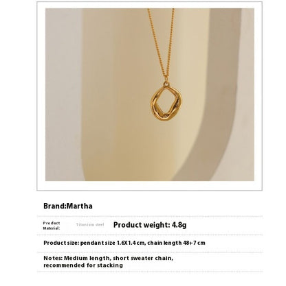 Circular Ring Hollow Irregular Necklace