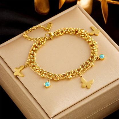 Double Layer Bracelet Gold