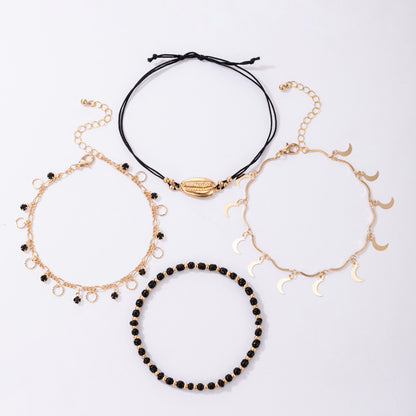 Multi-layer 4-piece Anklet