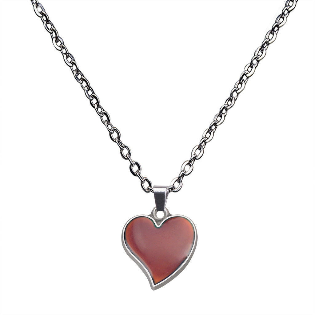 Warm Color Changing Love Heart Necklace