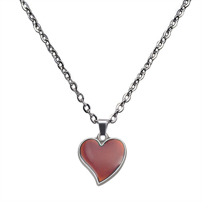 Warm Color Changing Love Heart Necklace