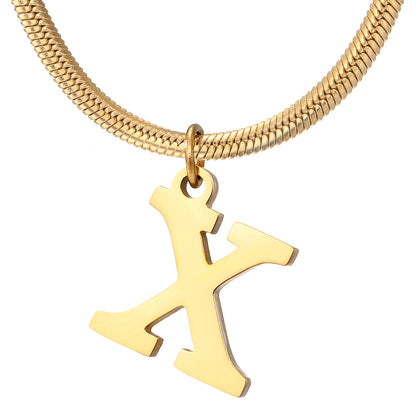 Minimalist A-Z Letter Pendant Necklace