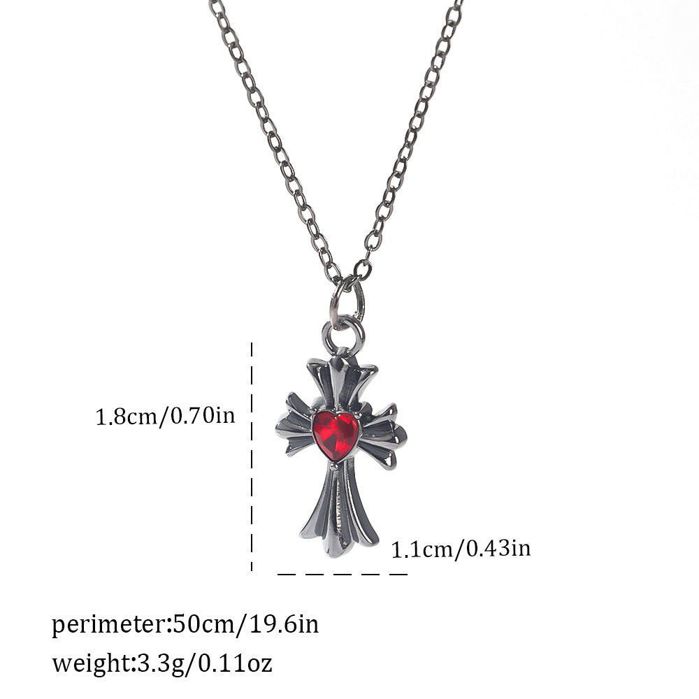 Gothic Spider, Bat, Cross, Skull, and Heart Pendant Necklaces