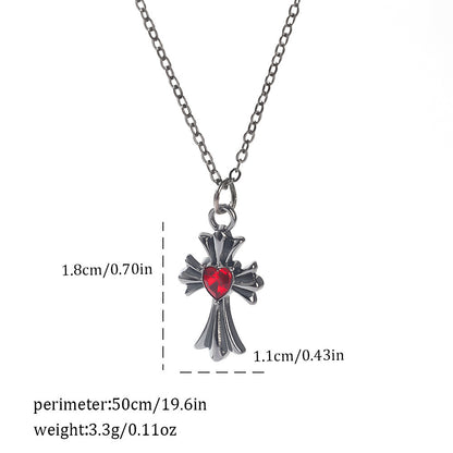 Gothic Spider, Bat, Cross, Skull, and Heart Pendant Necklaces