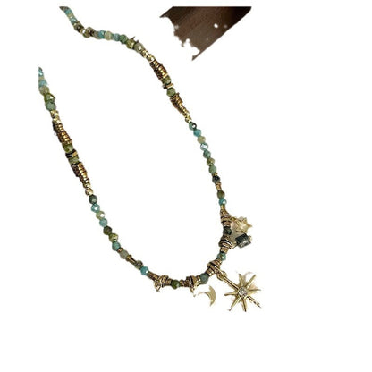 Beaded Twin Clavicle Necklace