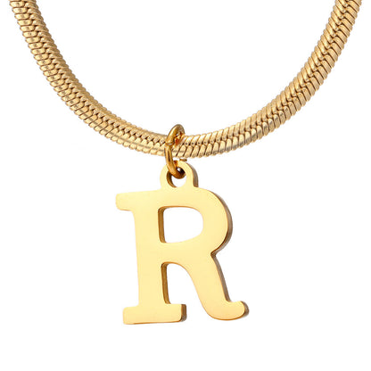 Minimalist A-Z Letter Pendant Necklace