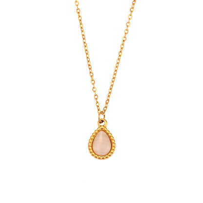 Minimalistic Water Drops Opal Earrings & Necklace