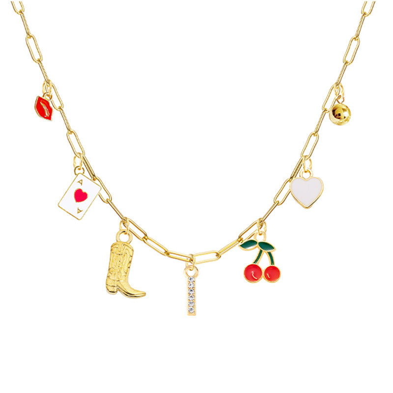 A-Z 26-Letter Diamond Initial Necklace, Multi Pendant