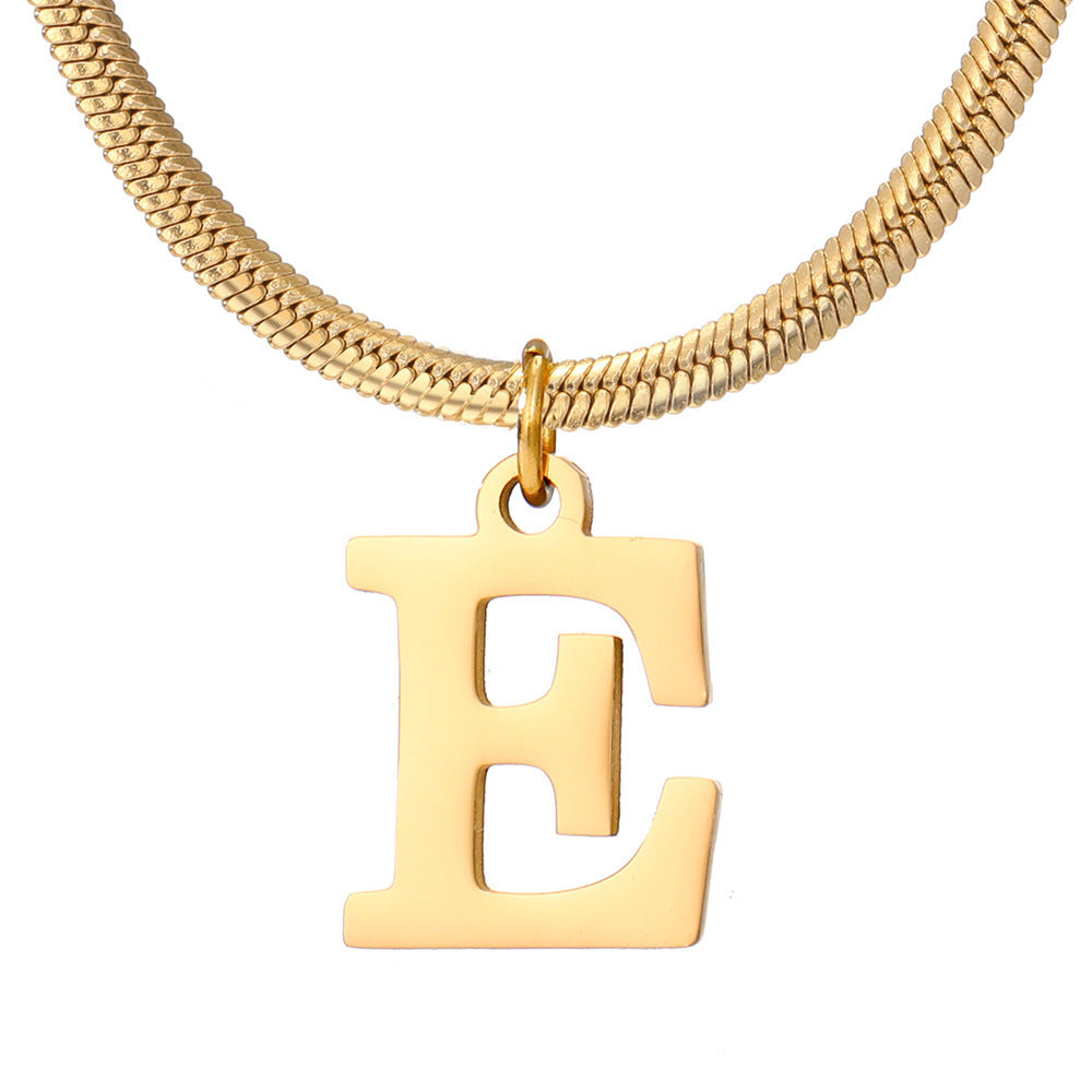 Minimalist A-Z Letter Pendant Necklace