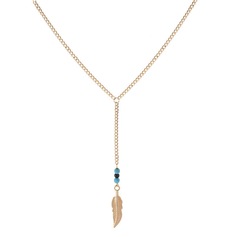 Vintage Beaded Turquoise Crystal Necklace