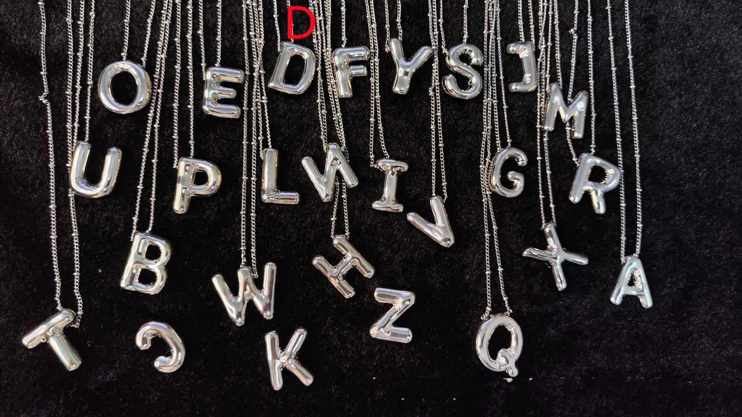 Glossy Letters Pendant Necklace