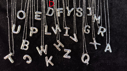 Glossy Letters Pendant Necklace