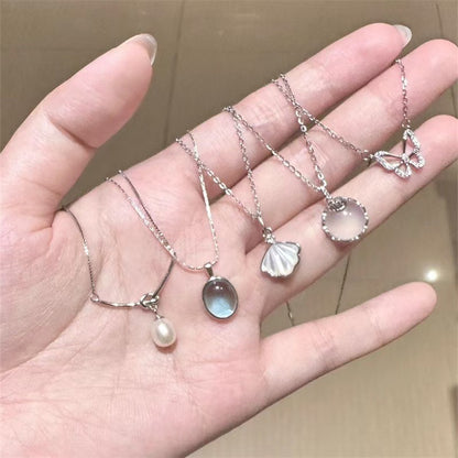Simple Moonstone Necklace