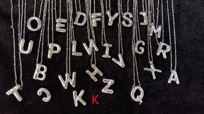 Glossy Letters Pendant Necklace