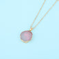 Irregular Resin Natural Stone-Look Pendant Necklace
