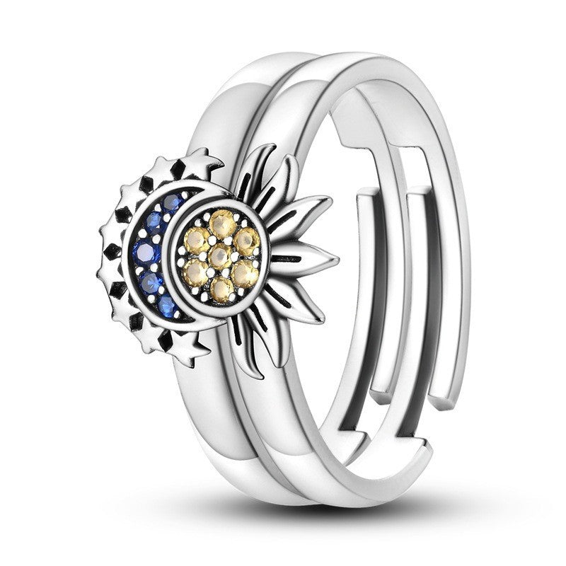 Sun and Moon Couple Rings