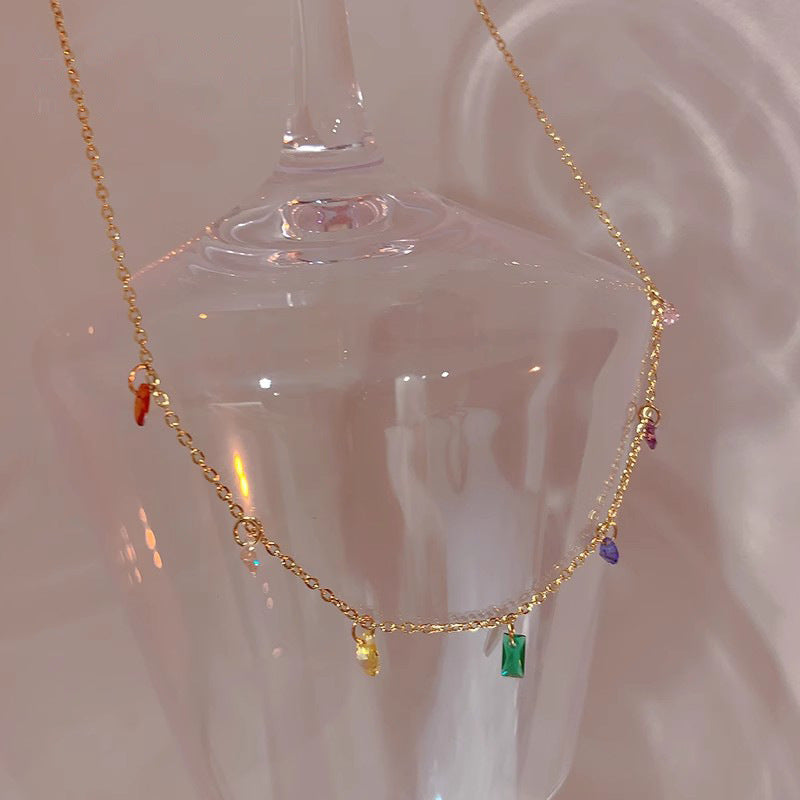 Rainbow Titanium All-match Necklace