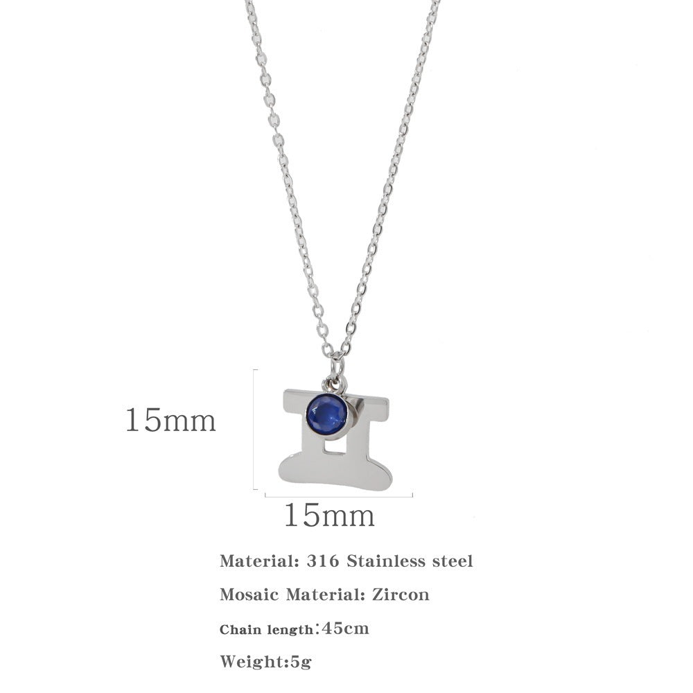 Zircon Constellation Zodiac Necklace
