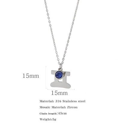 Zircon Constellation Zodiac Necklace