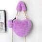 Love Heart-Shaped Plush Handbag