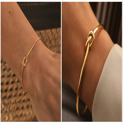 Couples Knot Necklace & Bracelet Set