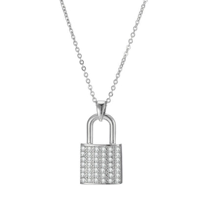 Zircon Lock Necklace