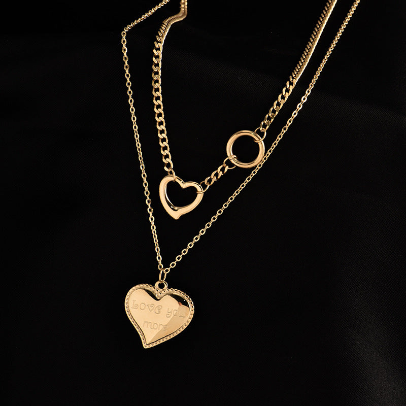 Love Heart Stacking Sweater Chain