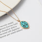 Abalone Shell & Turquoise Inlaid Short Chic Necklace - Trendy Radar