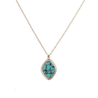 Abalone Shell & Turquoise Inlaid Short Chic Necklace - Trendy Radar