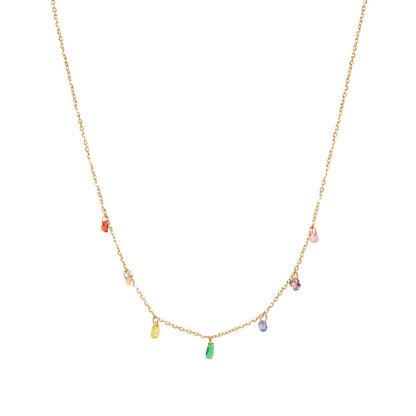 Rainbow Titanium All-match Necklace