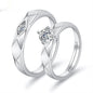 Moissanite Engagement Couple Rings