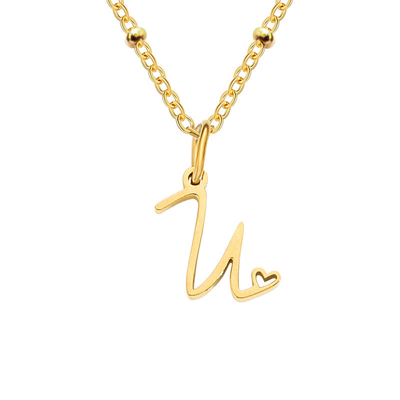 A-Z Personalized 26 Letter Pendant Necklace