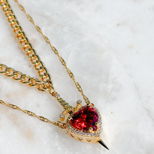 Sword Through The Heart Necklace