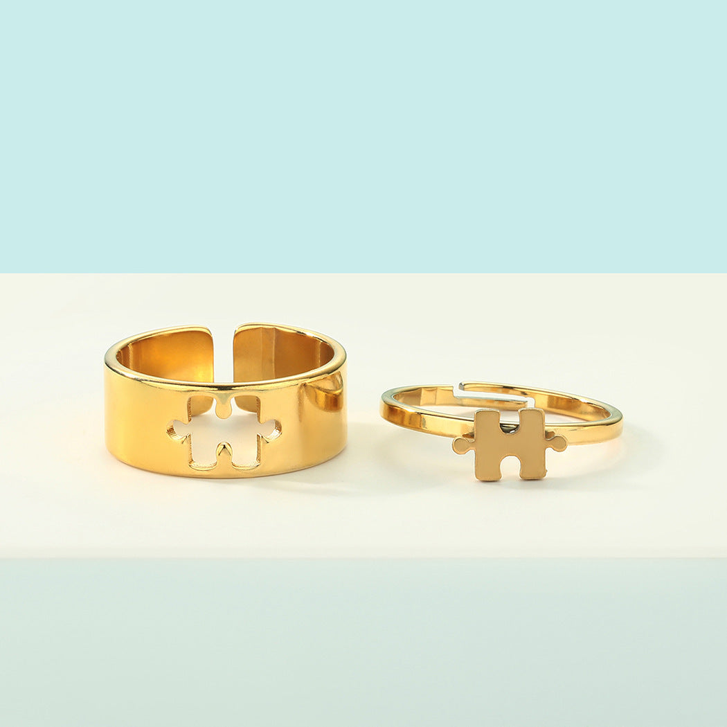 Puzzle Couple Rings