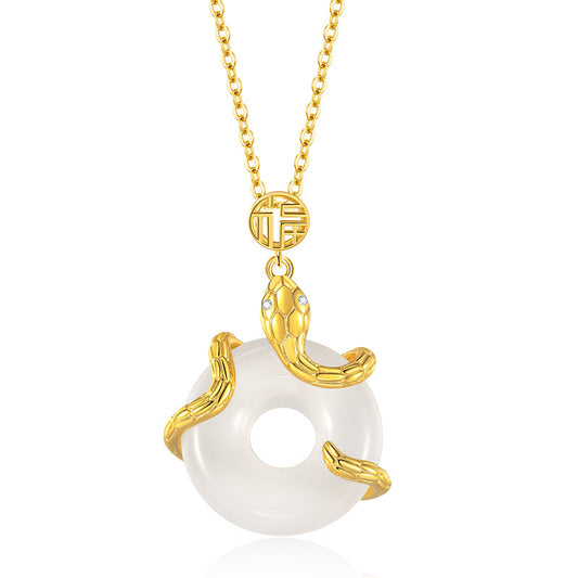 Winding Snake Blessing Necklace for Women