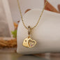Love Heart Airplane Pendant Necklace